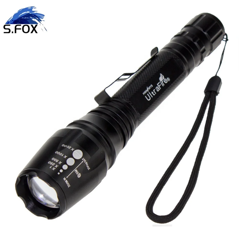 Super Power Bright Aluminum Military 1200 Lumen Rechargeable Best Tactical Torch Lamp Most Powerful LED Flashlight