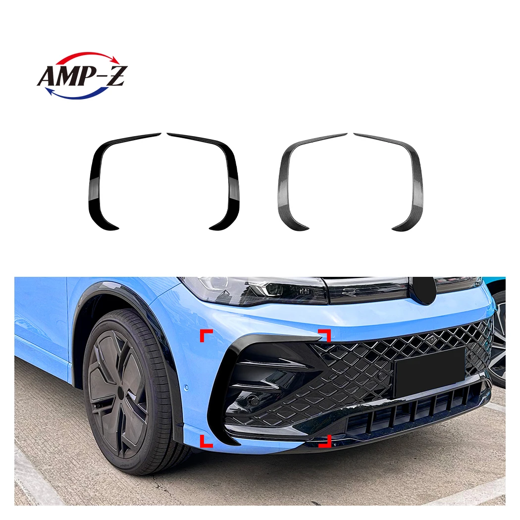 Carbon Fiber Black Tiguan Plastic Material Rear Front Bumper Vent Splitter Auto Body Kits For VW Tiguan MK3 R Line 2024+