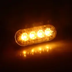 12v 6 LED Emergency Light Amber Red Blue 3 watt Truck Strobe LED Warning strobe Light