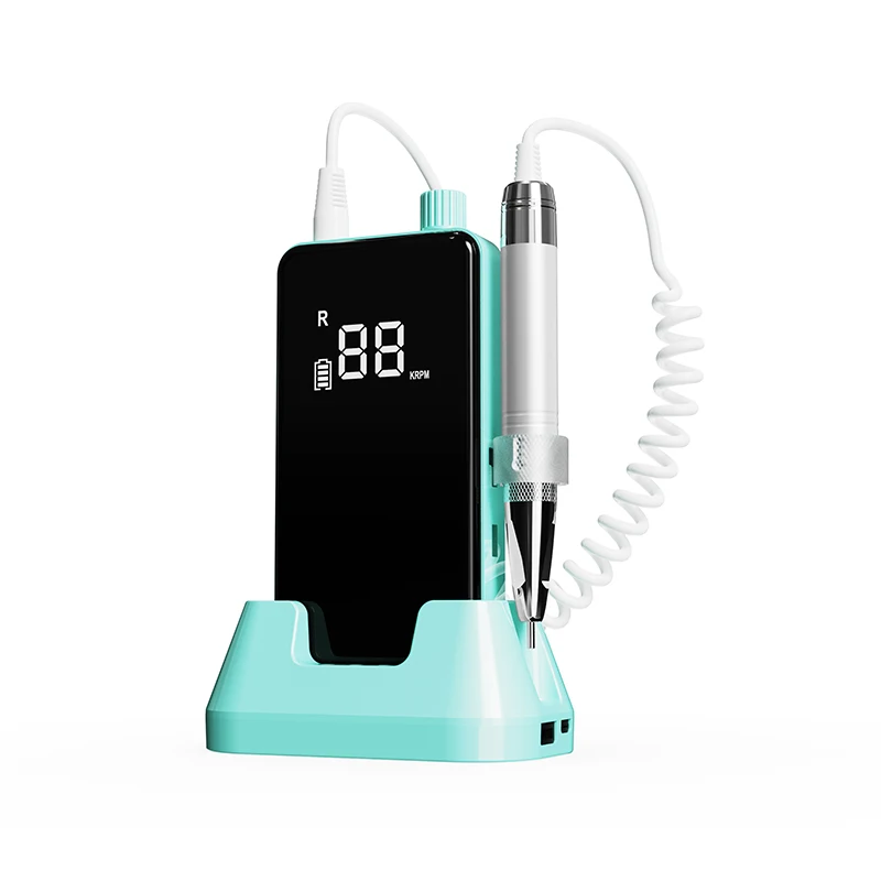 Бесщеточный электродвигатель 40000 об./мин. Беспроводной портативный акриловый профессиональный Электрический дрель для ногтей