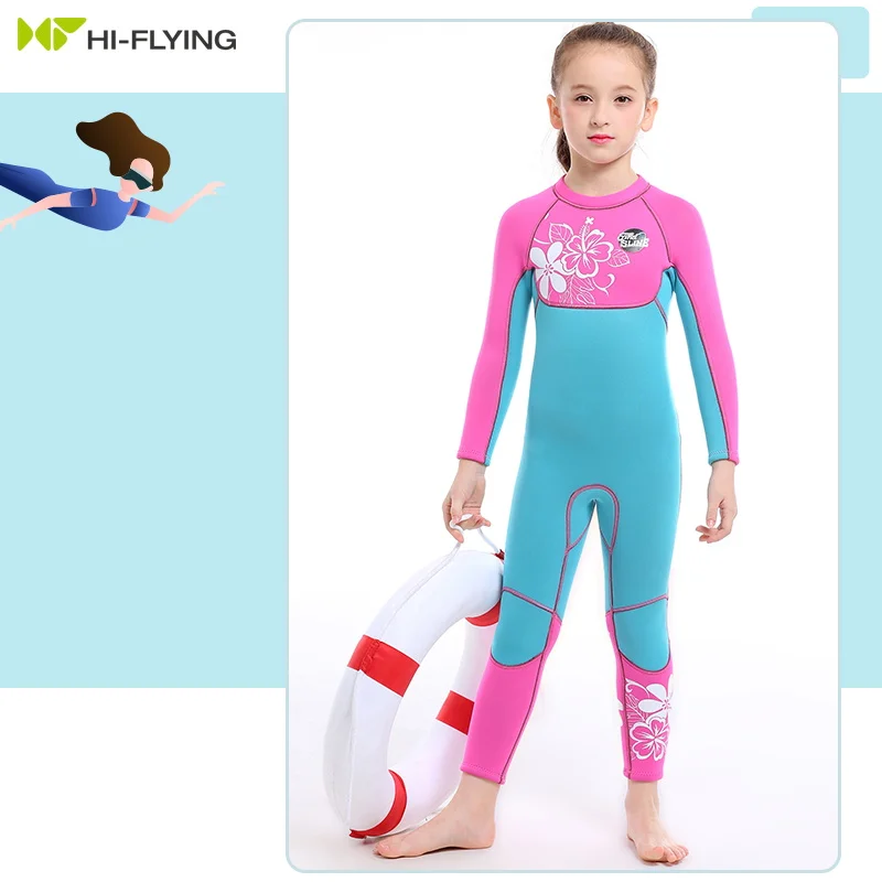 OEM Kids Girls Boys Wetsuit 3mm Full Bodi Neoprene Long Sleeve Child Scuba diving suit wetsuit