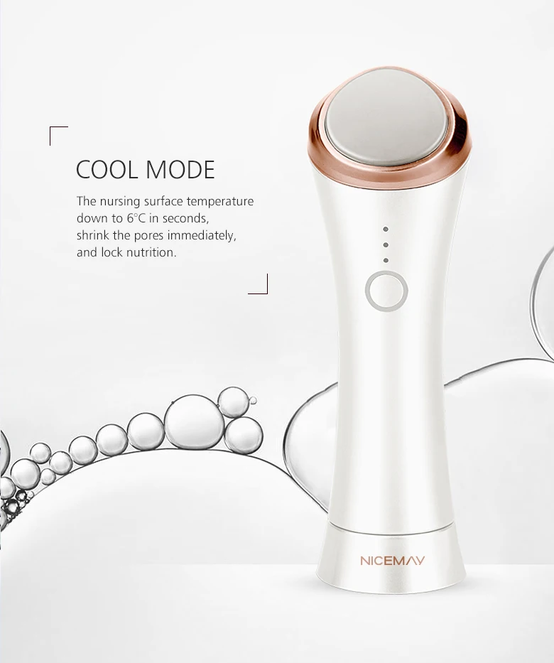 Rechargeable Hot and Cold Beauty Instrument Skin Care Device Sonic vibration Electric Cool Warm massage device 1521