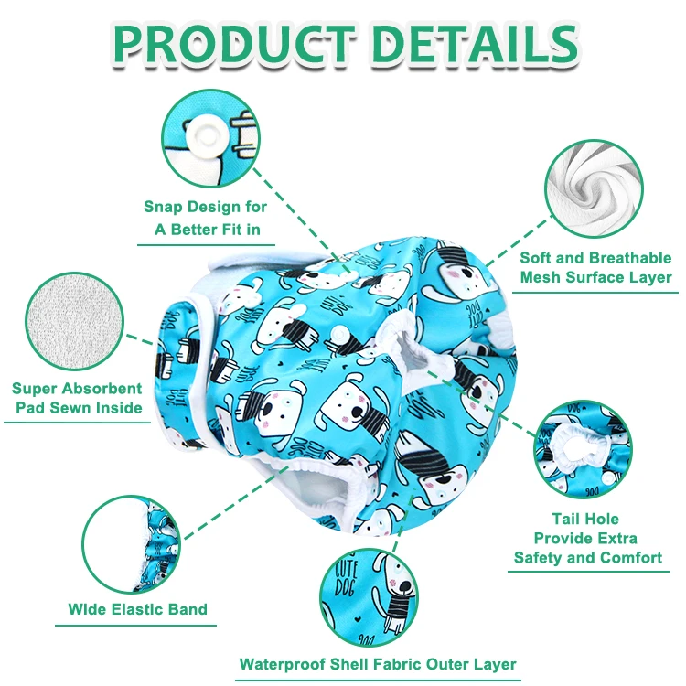 Famicheer washable dog diapers female in bulk free sample dog pamper quality diapers