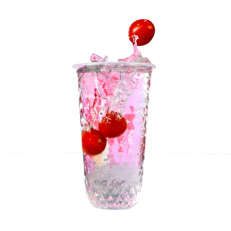  500ml U shape bubble tea cup custom logo milk disposable plastic cups with