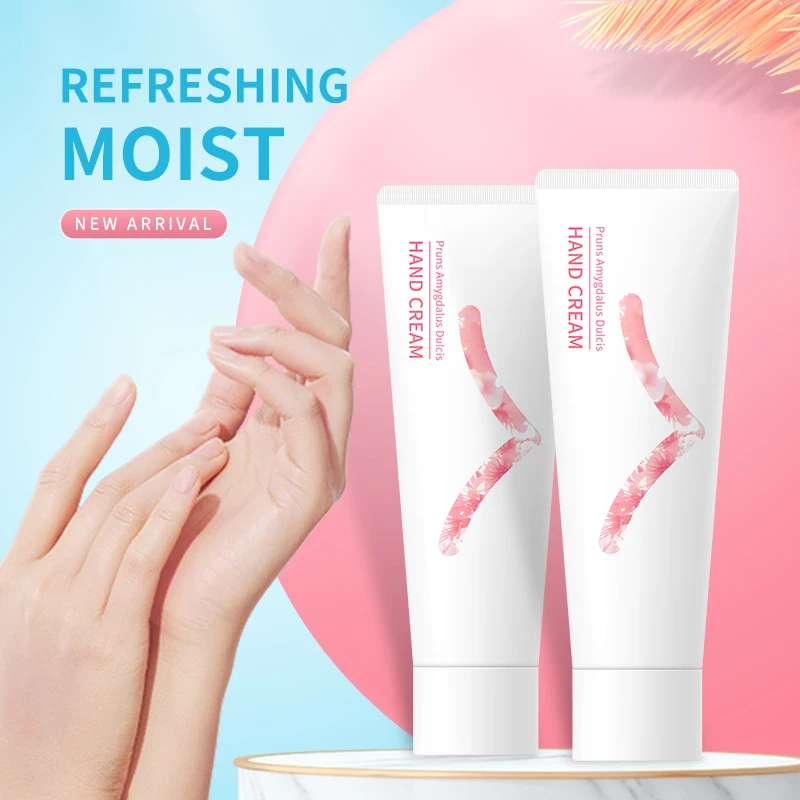 Wholesale Sweet almond cream girl easy exfoliating tender and smooth low MOQ hand cream