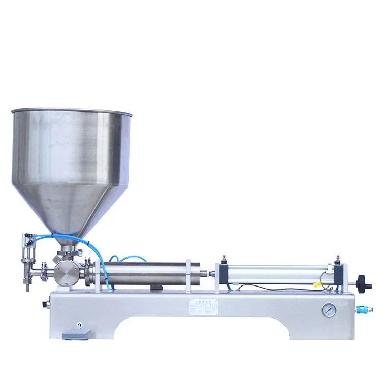 Pneumatic paste liquid dual purpose filling device semi-automatic filling machine
