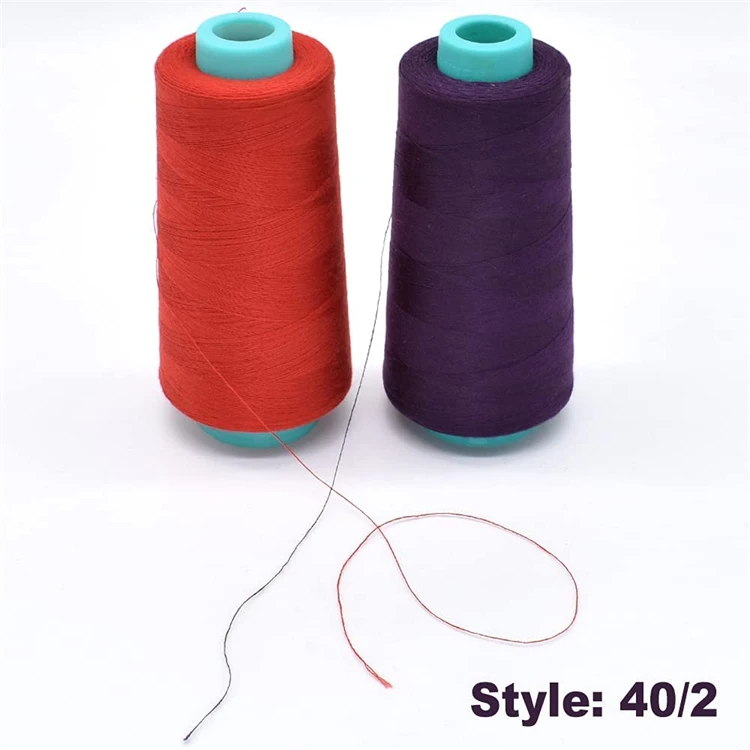 WT brand  high quality 100 % polyester 3000 yds sewing thread 40/2 to sew