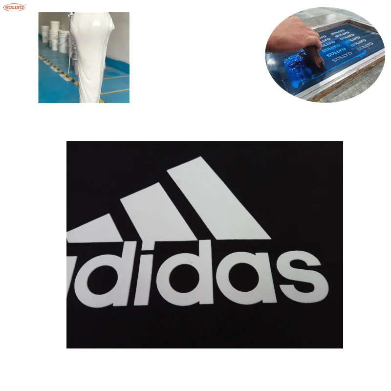 SOLLYD manufacture Super White Plastisol Ink for Screen printing ink on garments T-shirts polyester fabric printing oeko-tex