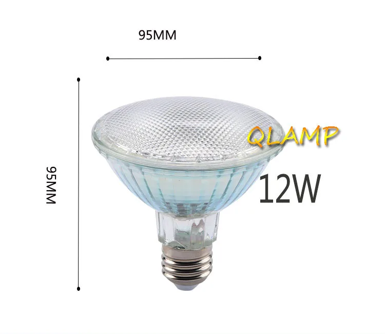 E26/E27 led par30 par20 par38 IP65 waterproof 8w 10w 12w 15w par light glass par30 spot light par men led bulb