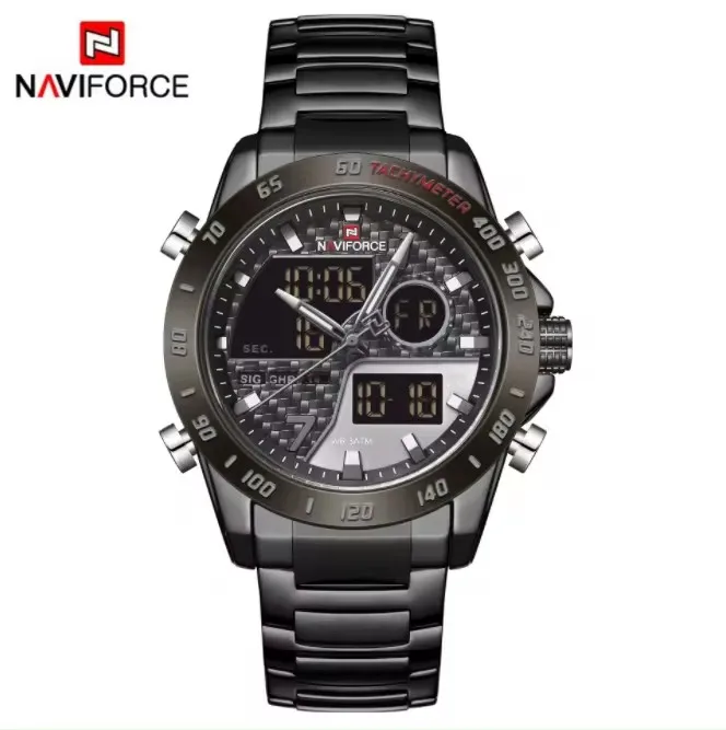 NAVIFORCE 9171 Watch Luxury Luminous Digital LED Wristwatch Male Waterproof Clock Watches Men Wrist