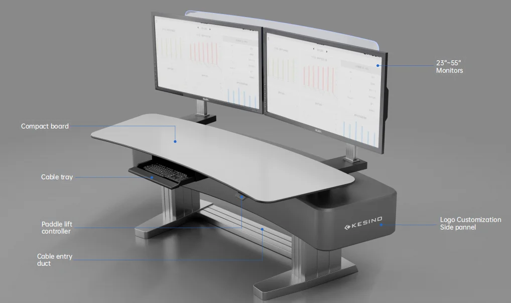 Индивидуальный подъемный компьютерный стол мультимедийная мебель ресурсы центра обработки данных центральная консоль диспетчерской