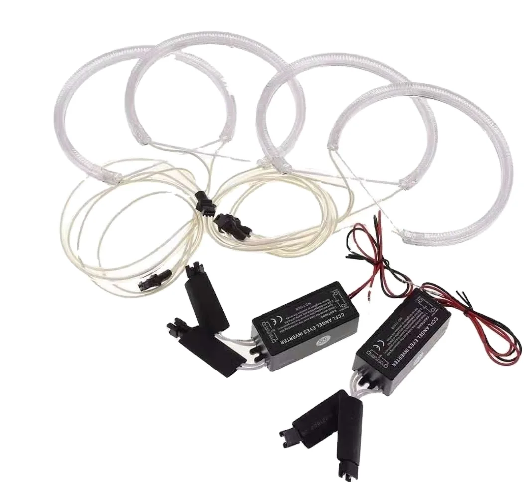 x  BOWEN 4X 131mm CCFL Halo Rings Angel Eyes Light For BMW E36 E38 E39 E46 5 7 Series Light Bulbs