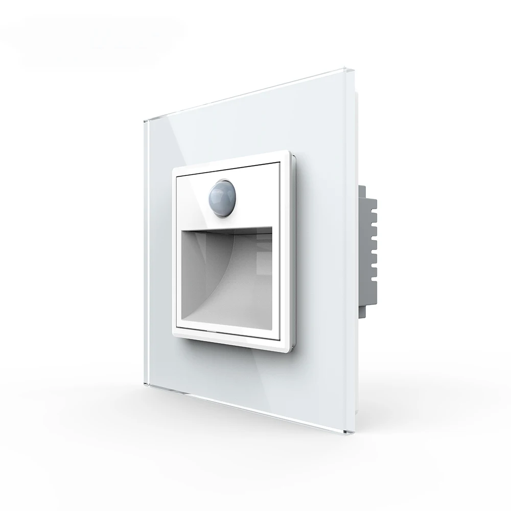 Livolo Британский стандарт рампа крыльцо/коридор/угловой человеческого тела датчик лампы лестница света переключатель Датчик панели закалённого стекла для 2 лет Китайский