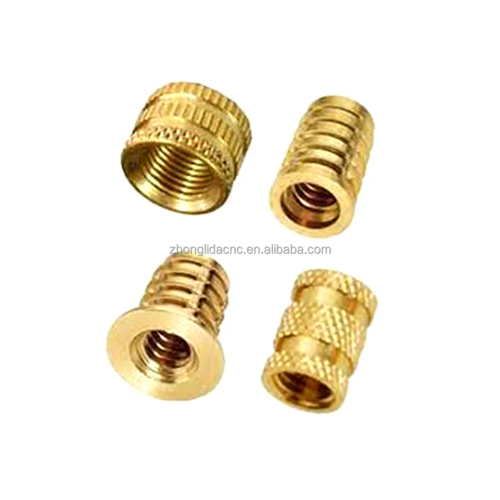 China Dealers Straight Knurling Brass Insert Nut Round Insert Nut Furniture Threaded Insert For Wood