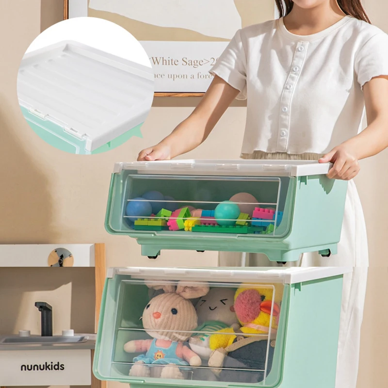 Wannuo большой пластиковый кубический ящик для хранения детских игрушек бытовой