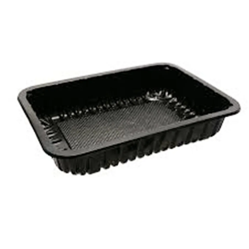 OEM Manufacturing Wholesale Disposable Black Plastic Packaging Container Sushi Tray With Lid products