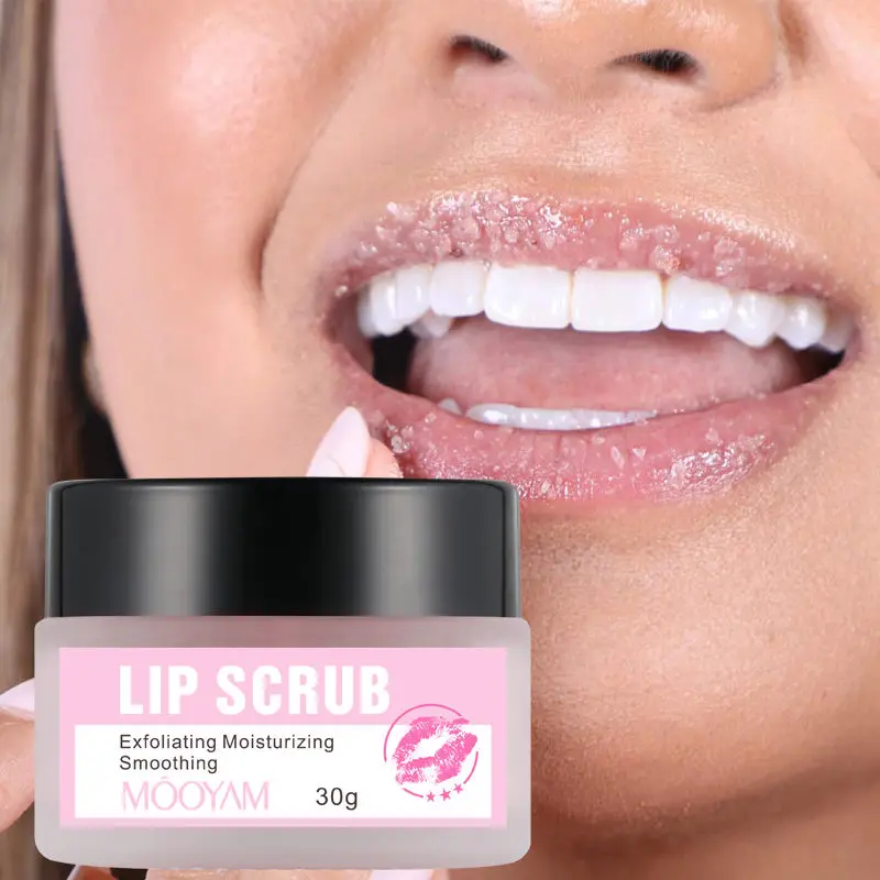 Private Label Scrub Deeply Exfoliate Soften & Smooth Lips lmprove the Look of Dry Chapped Lips 30g MOOYAM Lip Scrub