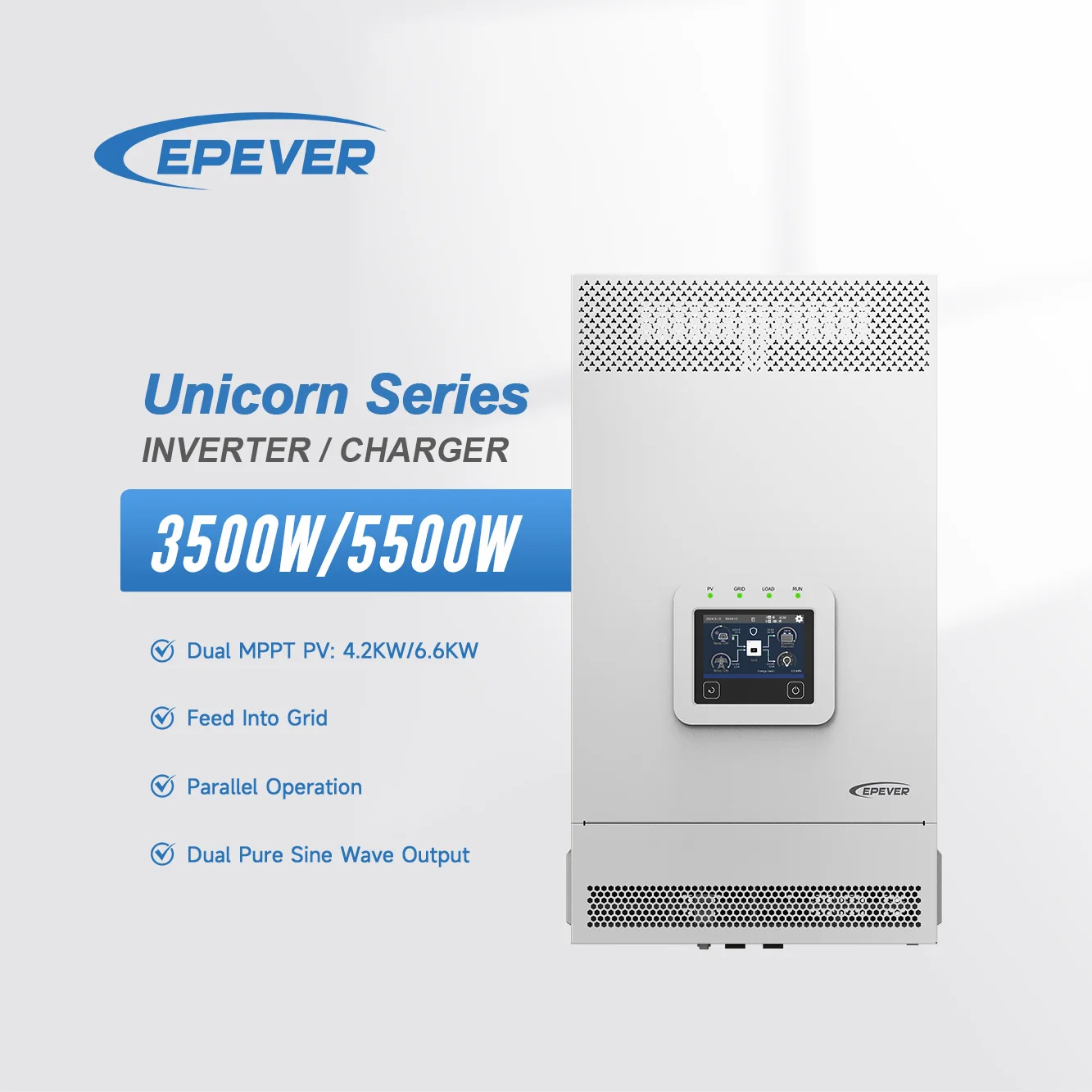 Инвертор EPEVER 3 5 кВт Гибридный MPPT солнечный инвертор AC220V выход Встроенный фотоэлектрический для бытовой техники