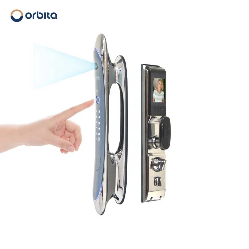 Оптовая продажа Orbita нажимной глазок с функцией распознавания лица автоматическая двухсторонняя смарт-камера замком