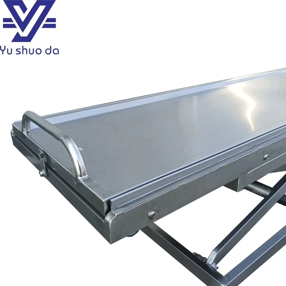 Surgical equipment electric hydraulic mortuary cart with lift system