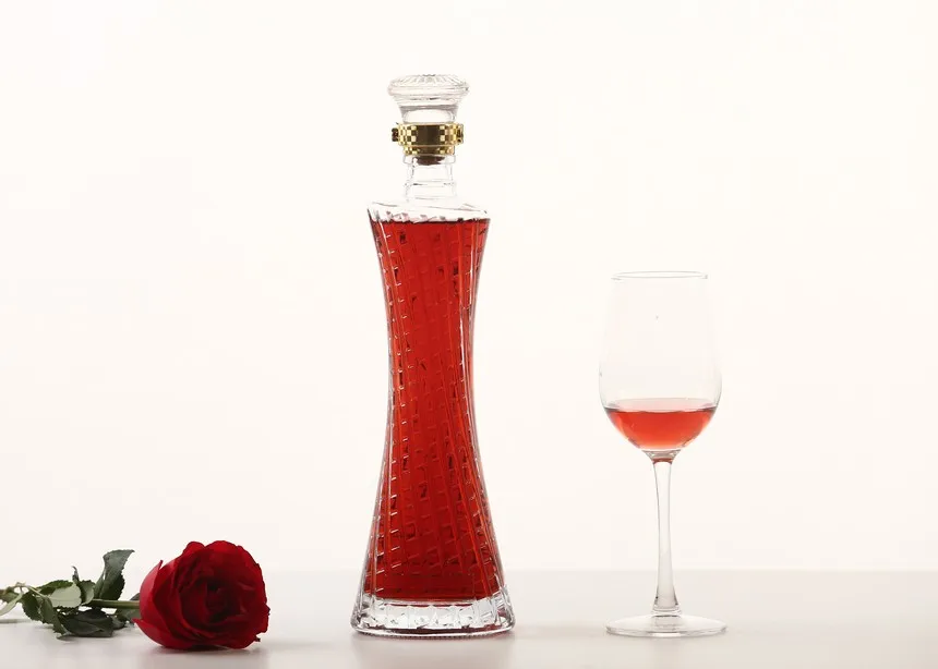 Custom 200Ml 500Ml 1000Ml Transparent Flint Glass Liquor Wine Whisky Vodka Tequila Wine Bottle With Cork Lid