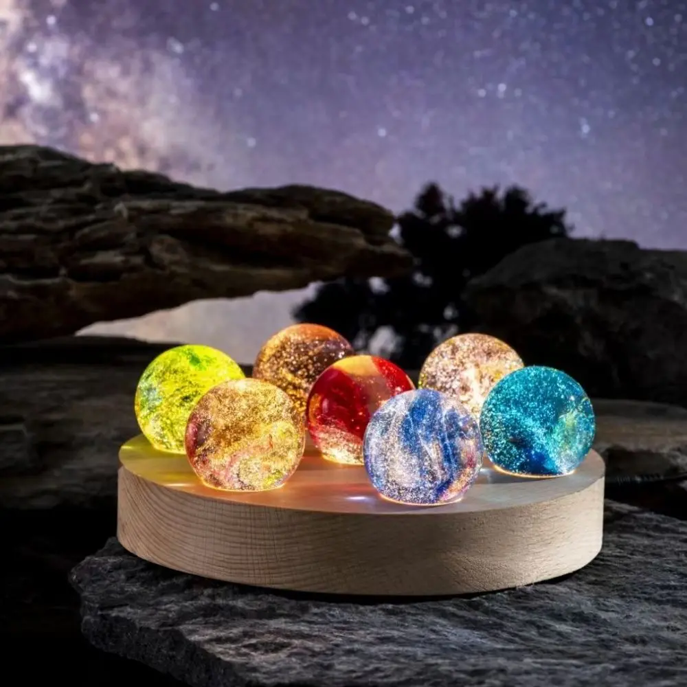 ADL Glass Crystal Glaze Round Colorful Ball Different Colors for Souvenir Gifts Company or Wedding Gifts with Light