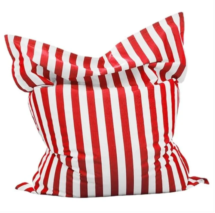 Durable Pool Floating Bean Bag Chair Stripe Waterproof Anti-UV Polyester Bean Bag Cushion Hot Sale Beanbag Sofa Cover