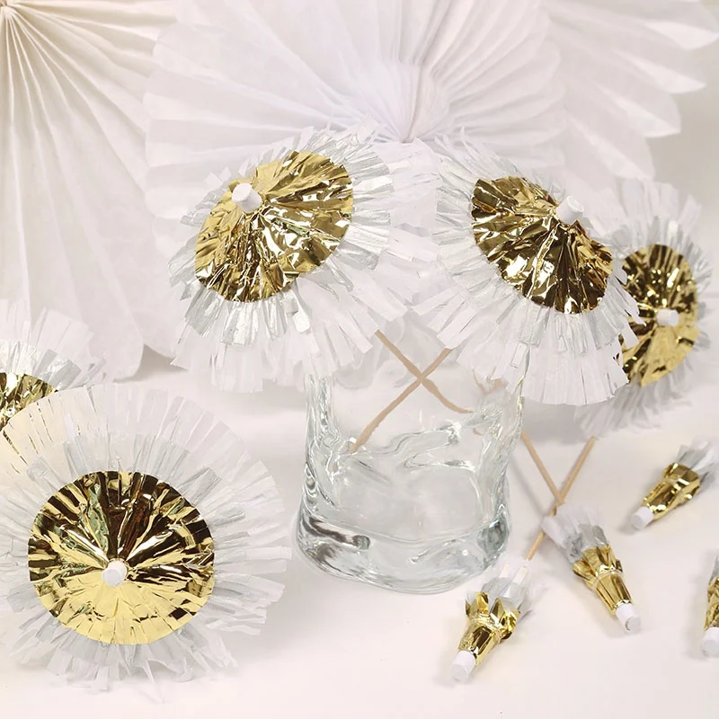 2020 Wholesale hawaii paper umbrella toothpicks for cake topper, party decoration
