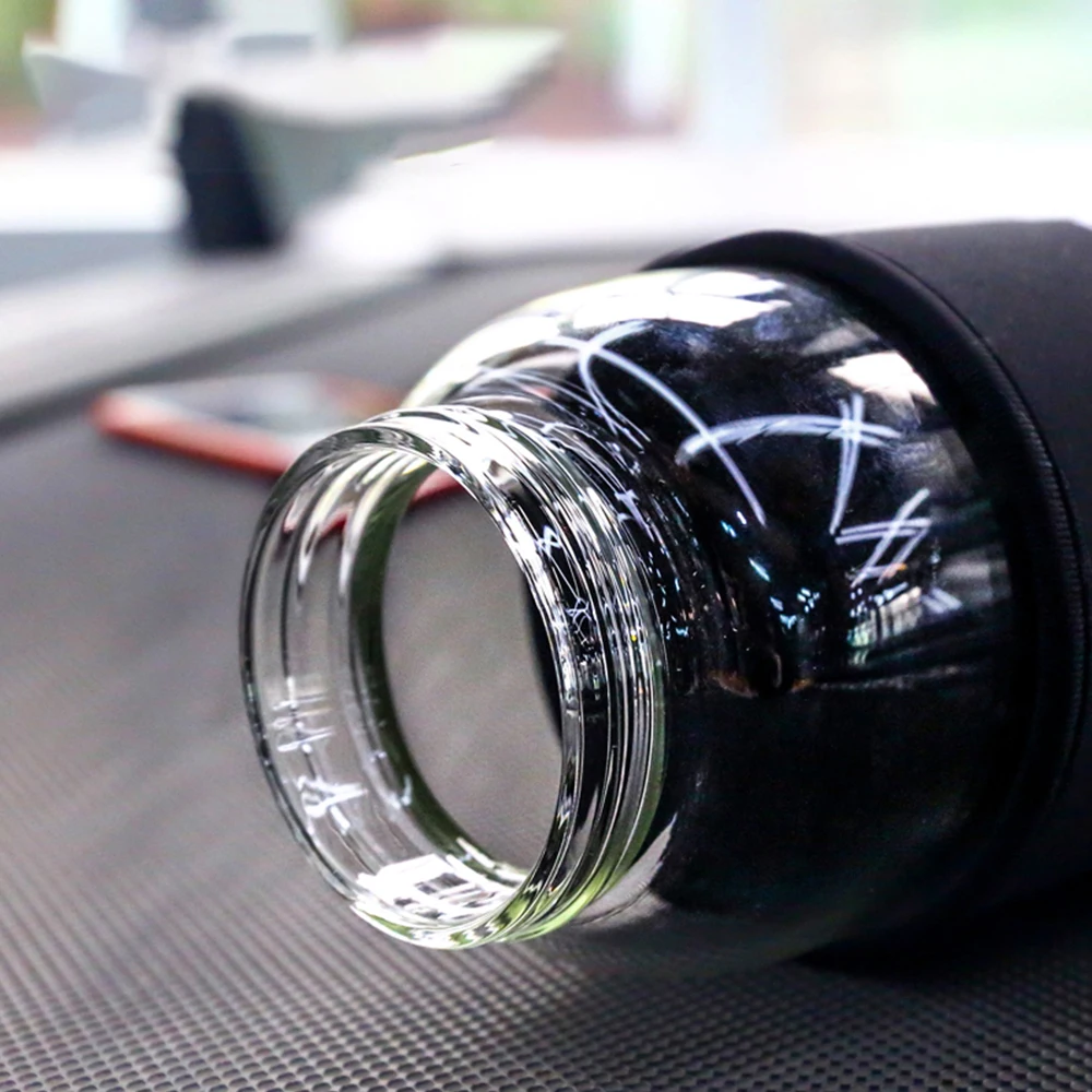 Wholesale 1000ml high borosilicate unbreakable LeakProof oem glass sport water bottle