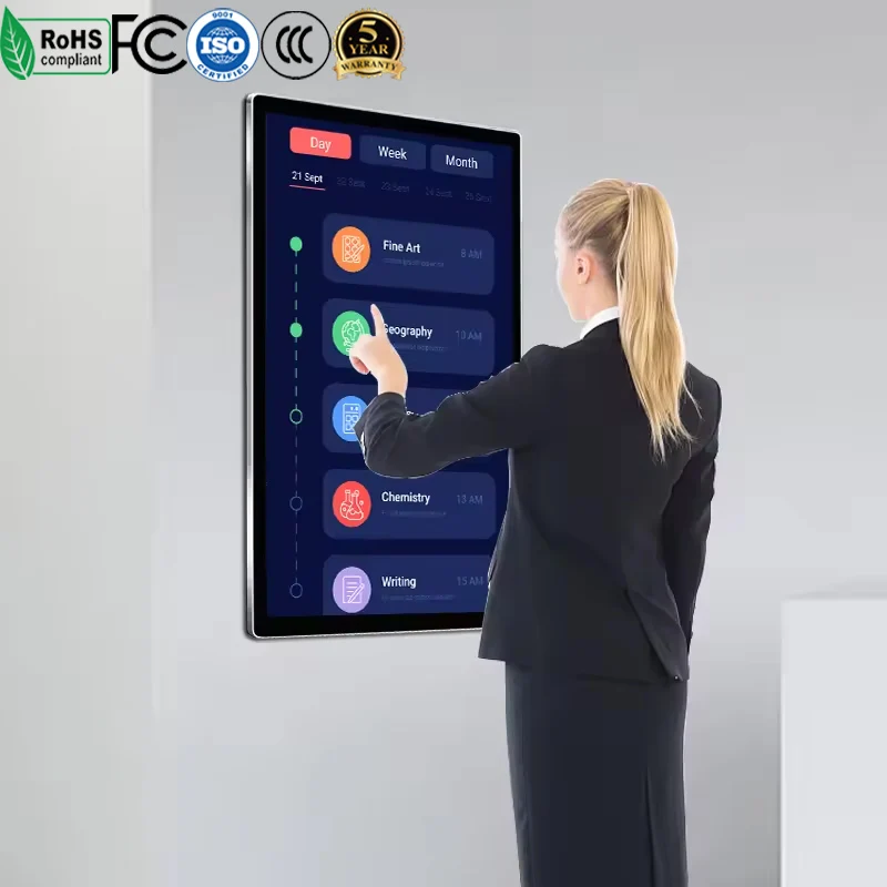 Hot Sell 21 32 43 55 Inch Infrared Touch Screen Store Ad Wall Mounted Lcd Digital Signage Android Advertising Player