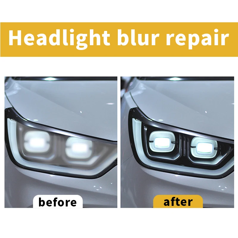 RAINJOIN DIY Headlight Restoration Kit for Car Headlight Repair Polish Car Lamp Cleaning