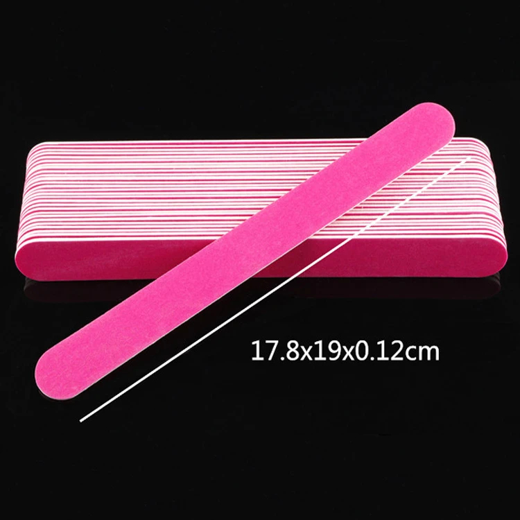Middle cheap colorful wooden nail file abrasive 100/180/240 grit emery board nail file professional