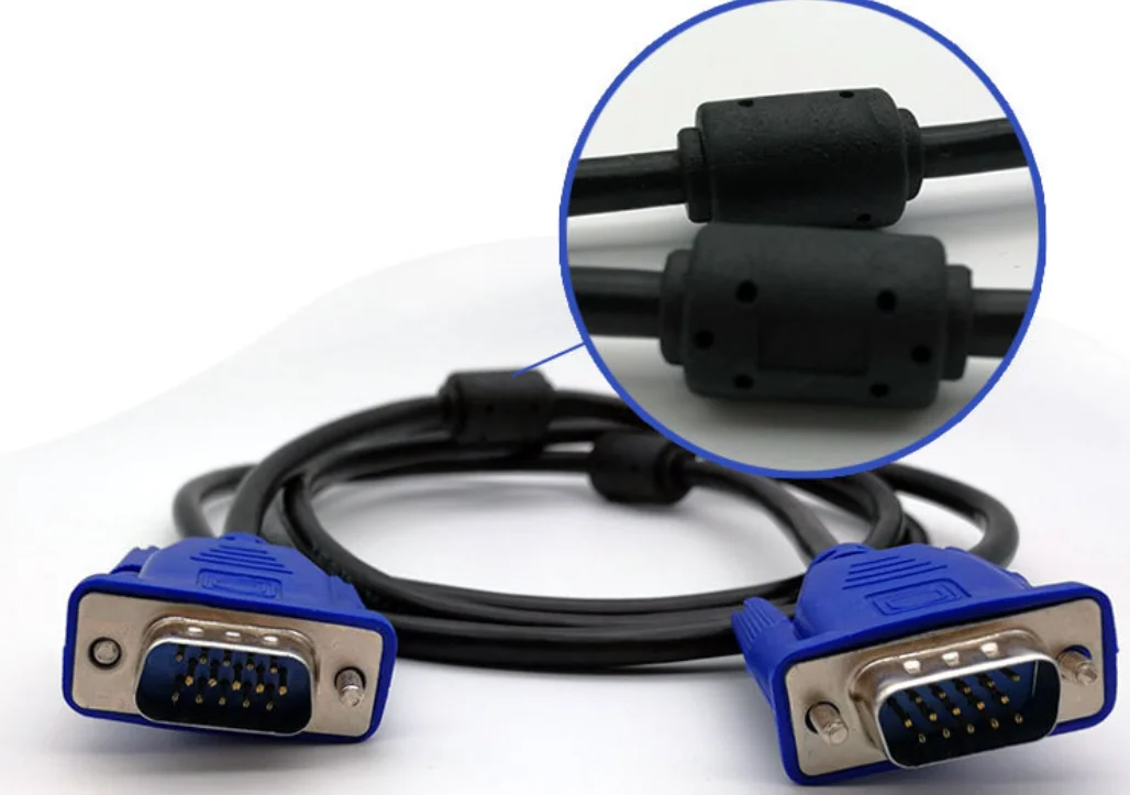 
VGA Male to Male Cable 4.9ft (1.5m) HD 1080P Computer Monitor Cable 15pin 