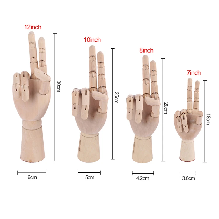 Wooden Hand for window display and sketching