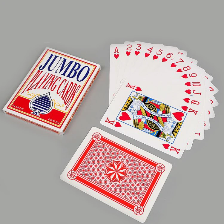 Wholesale A4 Super size Poker Cards 9 times large size standard Poker decks 20*28cm magic props playing cards