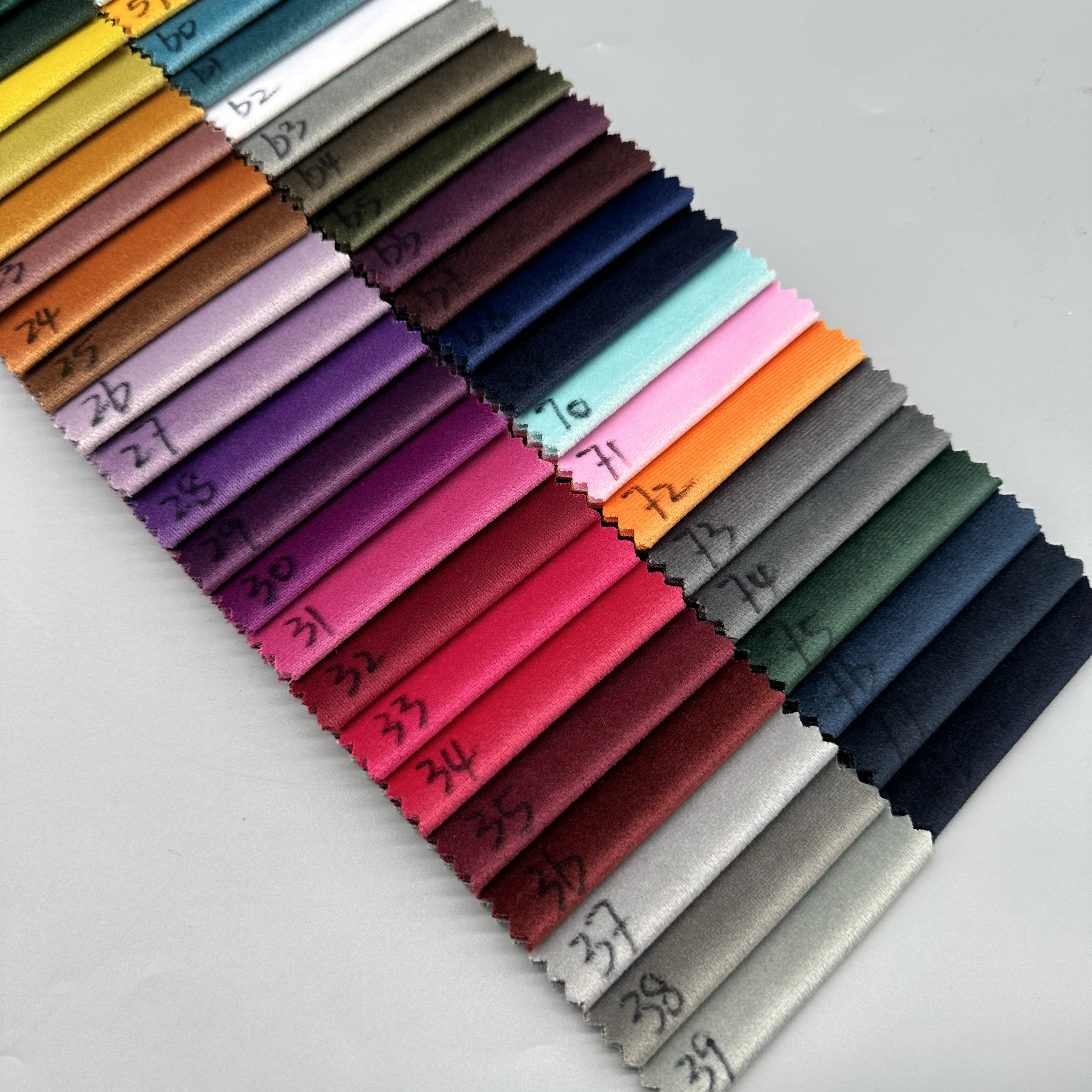 Wholesale NO MOQ factory upholstery 100 polyester holland velvet sofa fabric factory outlet