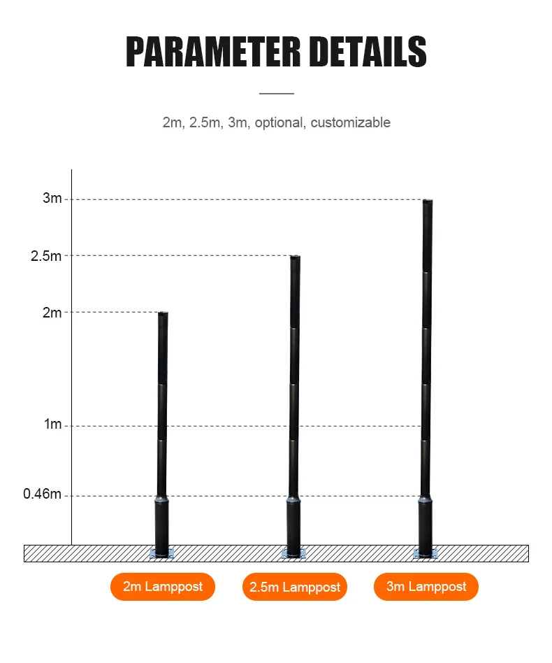 galvanized 2m 3m split type antique folding design single arm street lighting light poles and lamp posts price in pakistan