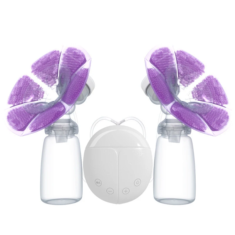 Infant USB BPA Free Cute Beetle Double Electric Breast Pump With Milk Bottle