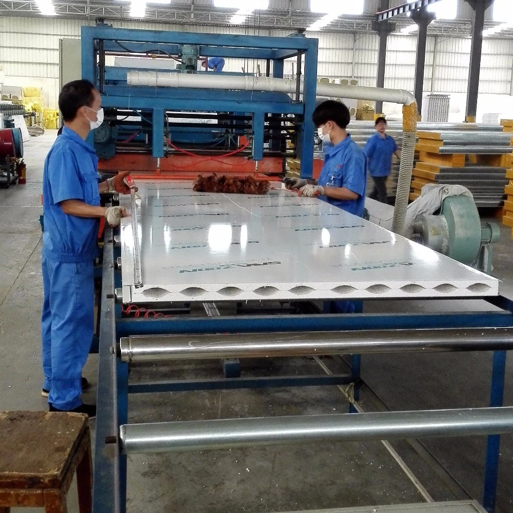 Fireproof waterproof aging resistant deformable and easy splicing of magnesium sulfide purification color steel sandwich panel
