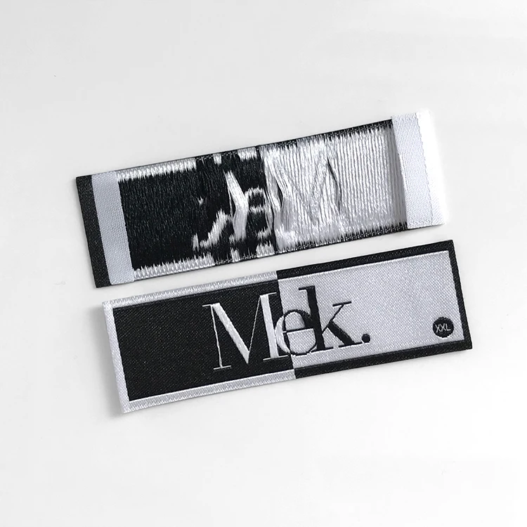 Center Fold Custom T Shirt Apparel Garment Clothing Woven Hem Size XS S M L Label Tags