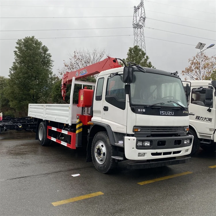 Factory price with mounted cranes 8 ton dump truck cargo truck 10tons straight mounted crane truck for ISUZU