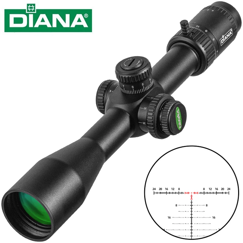 DIANA 4-16x44 SFIR FFP прицел первой Фокальной плоскости с красной подсветкой Оптический для охоты