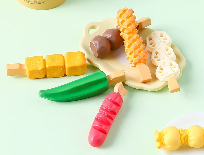 3D resin cup Squid roll okra Shrimp paste Lotus root ham meatball promotion gifts kindergarten toys mixed dollhouse accessories