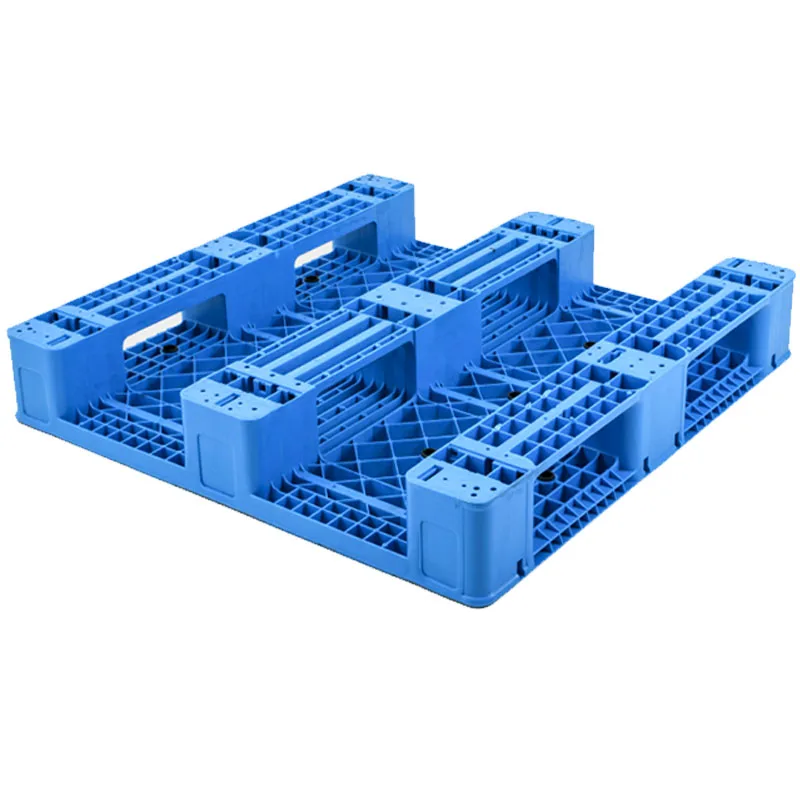 Heavy Duty OEM Single Face/Side Steel Reinforced Durable Use Four Way Entry Industrial Nestable HDPE Euro Plastic pallet
