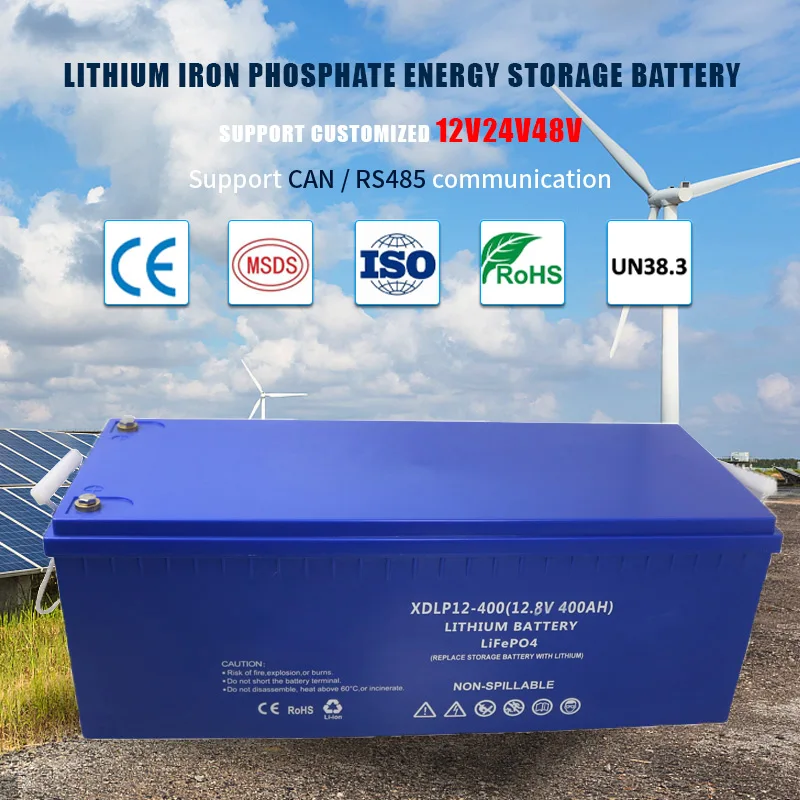 8000 Cycle Life lithium battery LiFePO4 Battery 12V 400AH 500ah 600ah with built in 250A BMS for solar system