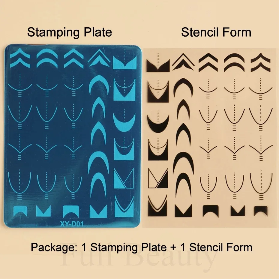 TSZS New French Nail Art Stamping Plate Line Flower Love Lace 3D Image Stencil Steel Stamp Template Nail Art Tool