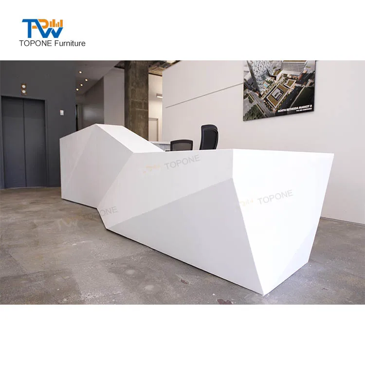 Diamond Reception desk Salon  grey color hotel Office front reception desk table