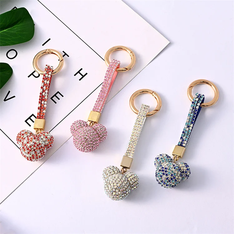 High quality diamond keychain for phone bag car pendant