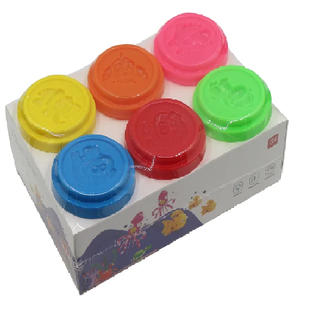 Privated label OEM of 6 colors play dough set for retail supermarket school and children for fun