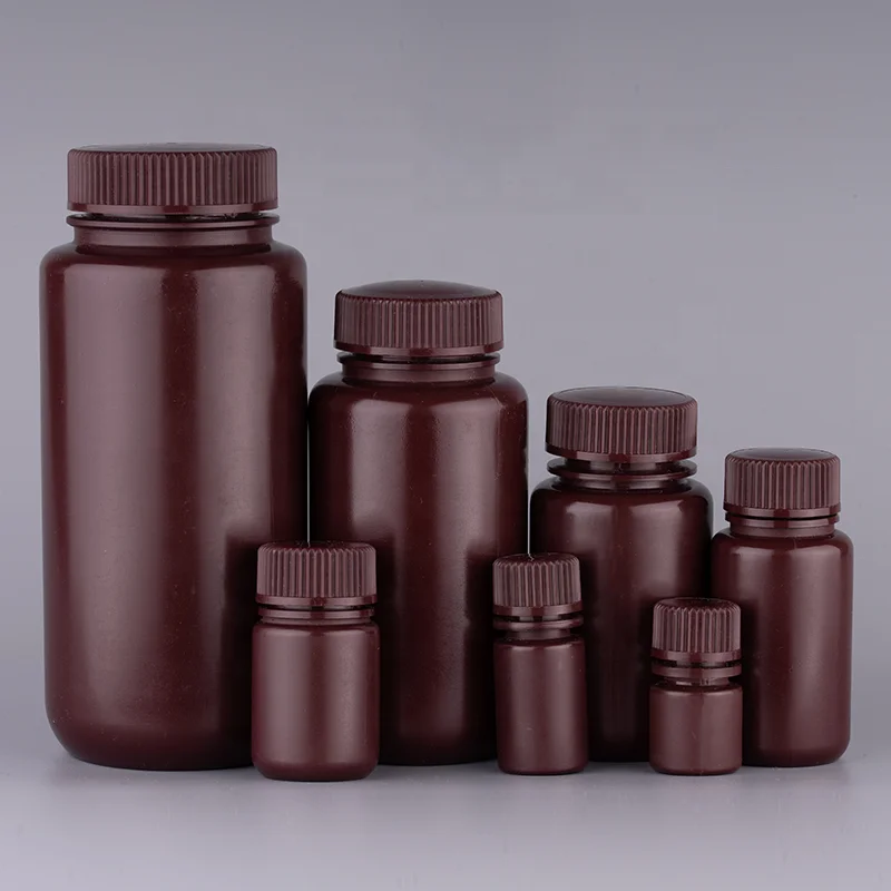 PP HDPE Plastic Lab Containers Wide Mouth Reagent Bottle 1L 500ml 250ml 125ml 60ml 30ml 15ml 8ml